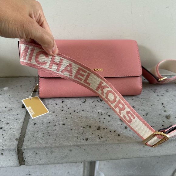 NWT Michael Kors Jet Set Large Leather Crossbody Bag - Picture 7 of 14